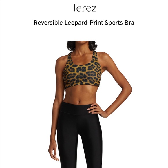 NWT Terez Reversible Leopard-Print Sports Bra. Size XS - Picture 4 of 9
